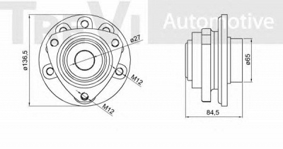 TREVI AUTOMOTIVE wb1610 -  Комплект подшипника ступицы колеса